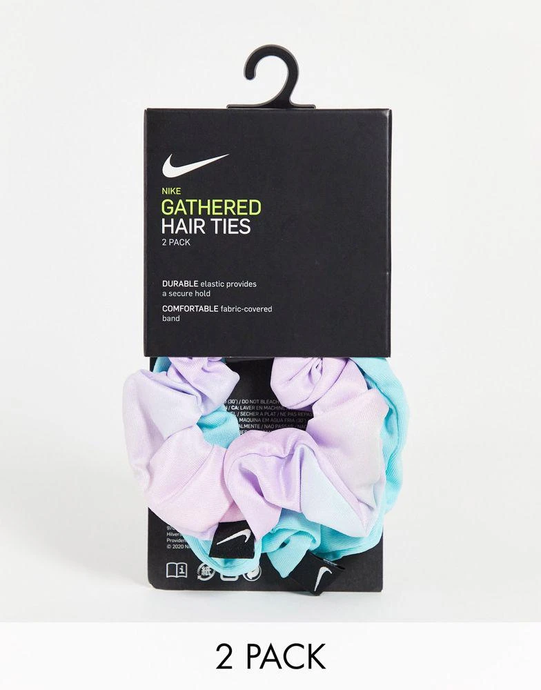 商品NIKE|Nike 2 pack of scrunchies in tie dye and blue,价格¥80,第1张图片