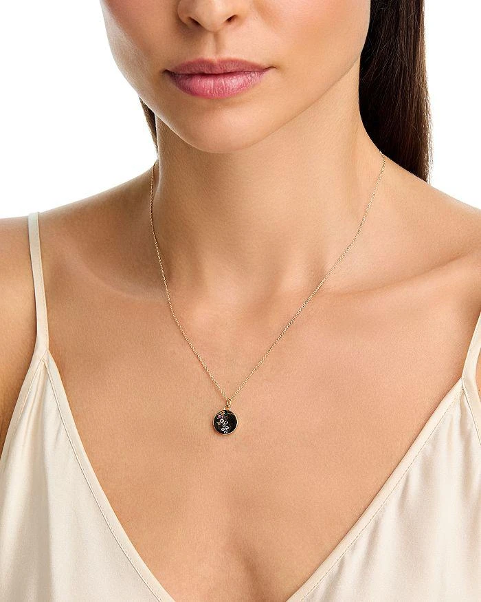商品Moon & Meadow|Multicolor Gemstone Disc Pendant Necklace in 14K Yellow Gold,价格¥7327,第2张图片详细描述