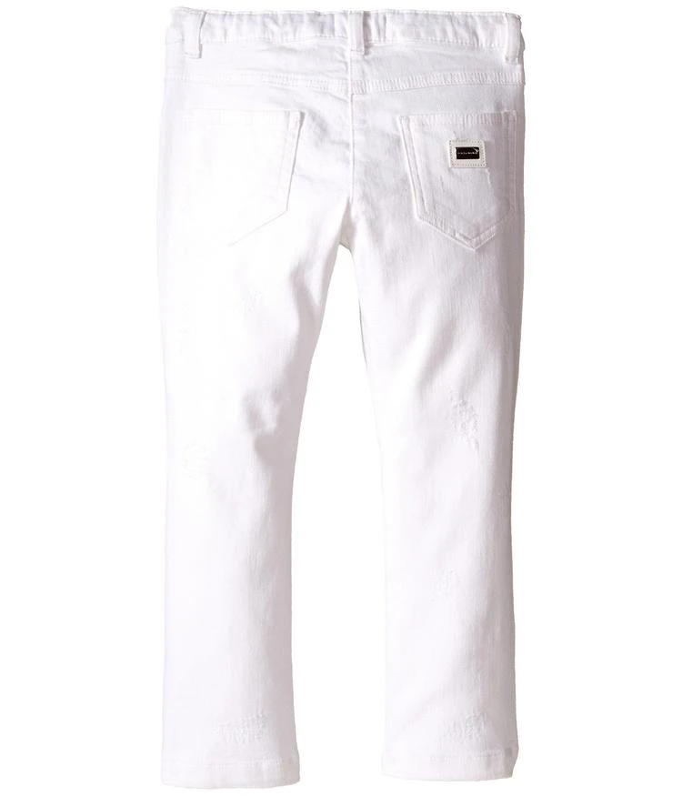 商品Dolce & Gabbana|幼儿/小童Dolce & Gabbana Kids Denim Pants in White/Denim (Toddler/Little Kids),价格¥1284,第2张图片详细描述