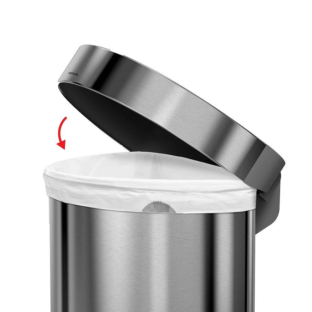 45 Liter Semi-Round Liner Rim Kitchen Trash Can 商品