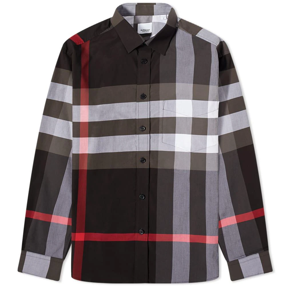 商品Burberry|Burberry Somerton Large Check Shirt,价格¥4071,第1张图片