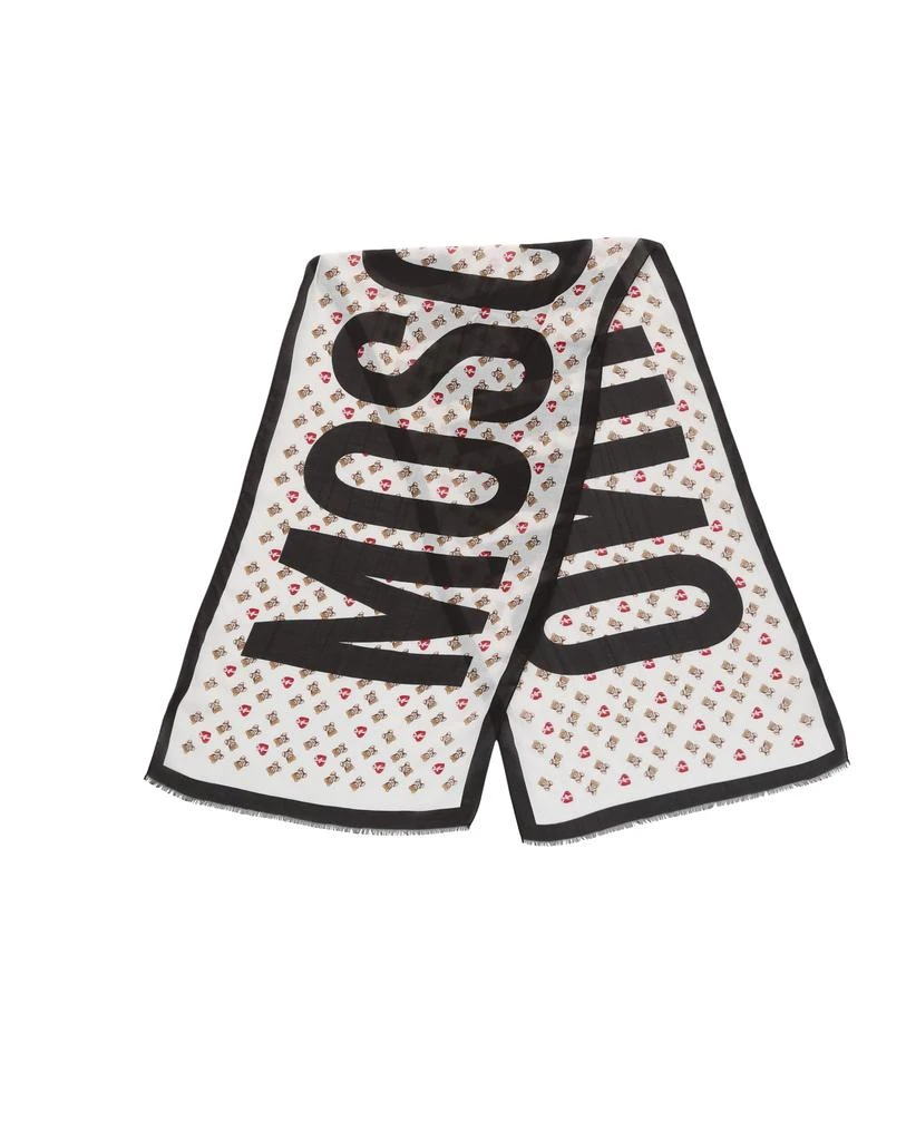 商品Moschino|Teddy Bear and Hearts Jacquard Logo Scarf,价格¥373,第2张图片详细描述