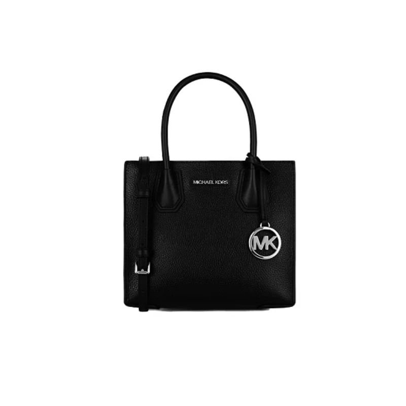 商品Michael Kors|Michael Kors 奥莱 MERCER 中号牛皮革女士单肩斜挎手提包 35S1GM9M2L BLACK 送礼好物,价格¥1020,第1张图片