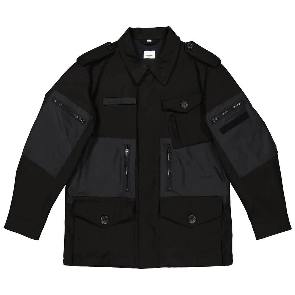 商品Burberry|Burberry Mens Cotton Gabardine Field Jacket in Black, Size Small,价格¥3868,第1张图片