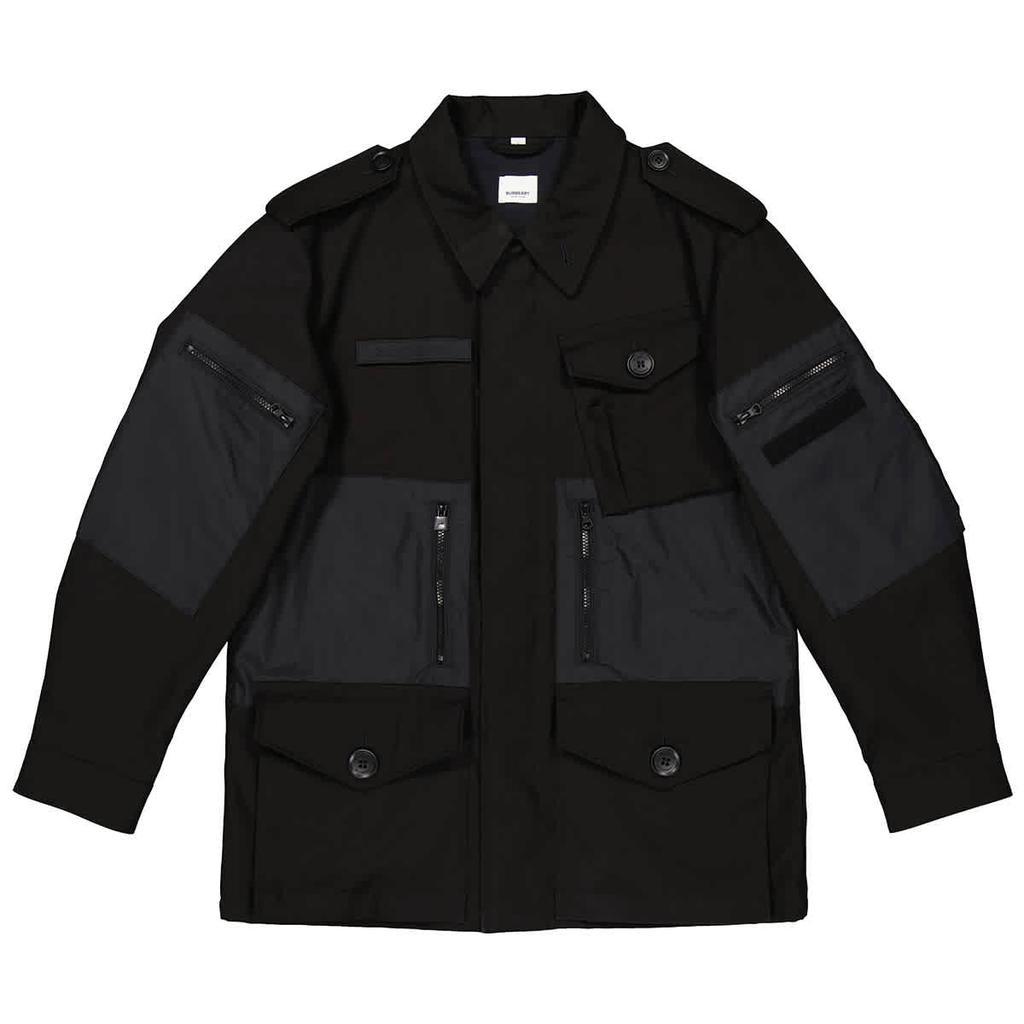 商品Burberry|Mens Cotton Gabardine Field Jacket in Black,价格¥6589,第1张图片