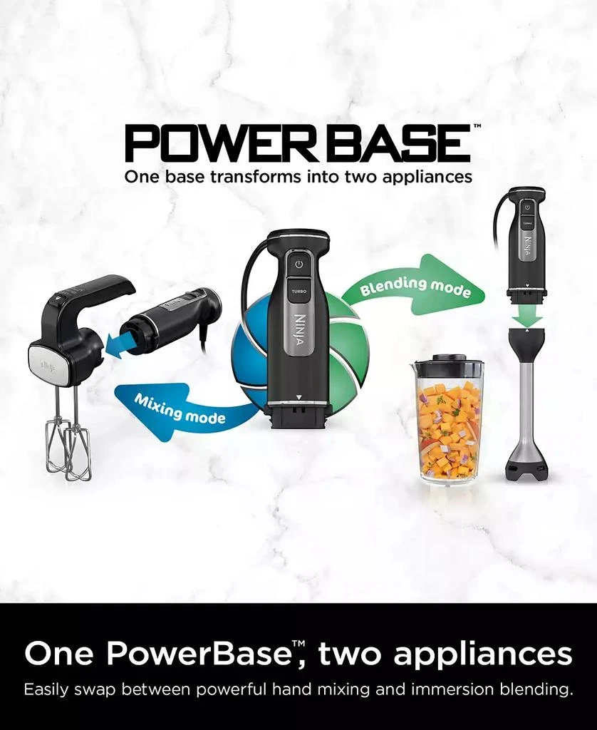 商品Ninja|Foodi Power Mixer System Immersion Blender & Hand Mixer, CI101,价格¥744,第2张图片详细描述