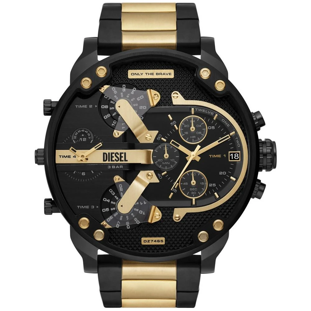 商品Diesel|Men's Mr. Daddy 2.0 Two-Tone Stainless Steel Bracelet Watch, 57mm,价格¥2372,第1张图片