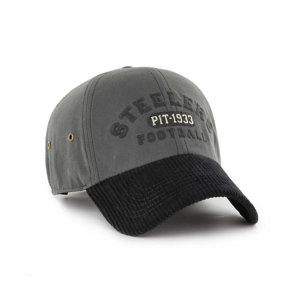 商品47 Brand|Men's Charcoal Pittsburgh Steelers Ridgeway Clean Up Adjustable Hat,价格¥264,第2张图片详细描述