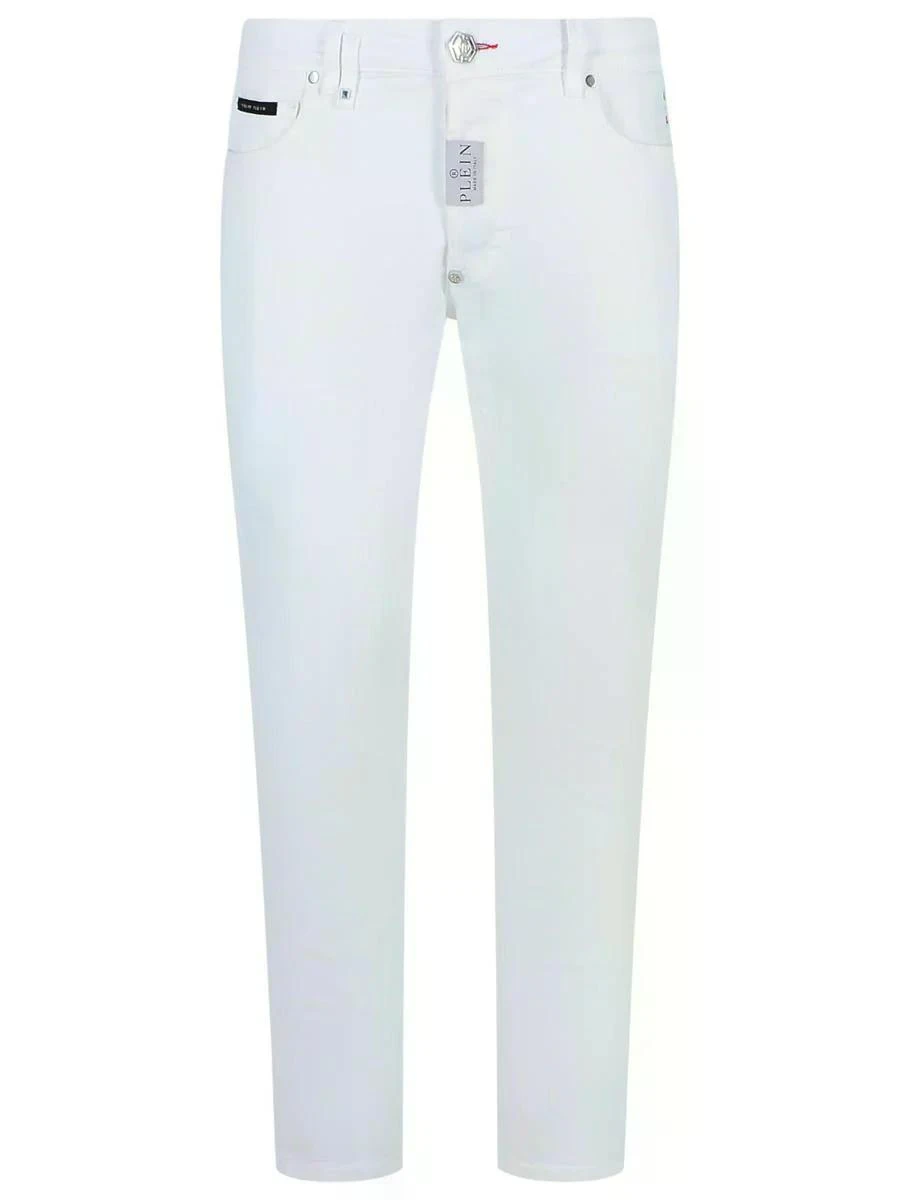 商品【商品预售7天】 Philipp Plein|Philipp Plein 男士牛仔裤 SAECMDT4097PDE004N01W 白色,价格¥3054,第1张图片