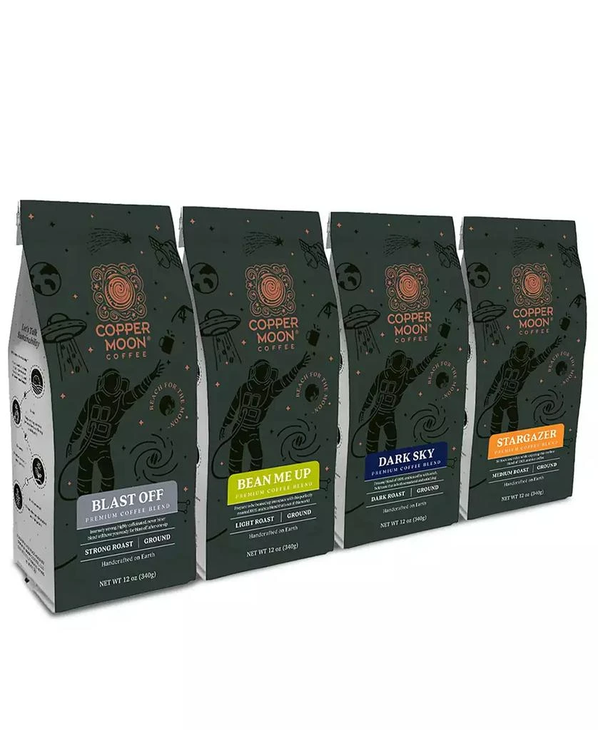 商品Copper Moon Coffee|Ground Coffee, Out of This World Blends Variety Pack, 48 Ounces,价格¥300,第1张图片