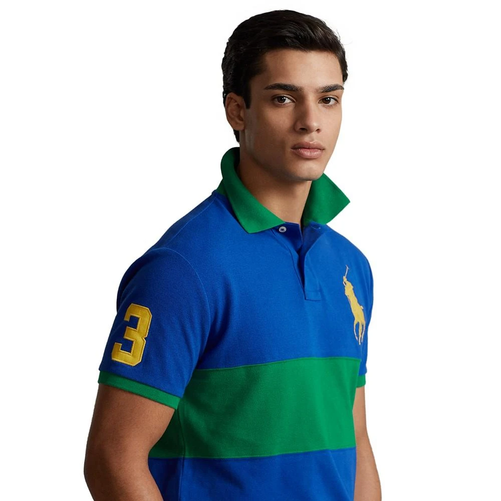 商品Ralph Lauren|Men's Custom Slim Fit Big Pony Mesh Polo Shirt,价格¥621,第4张图片详细描述