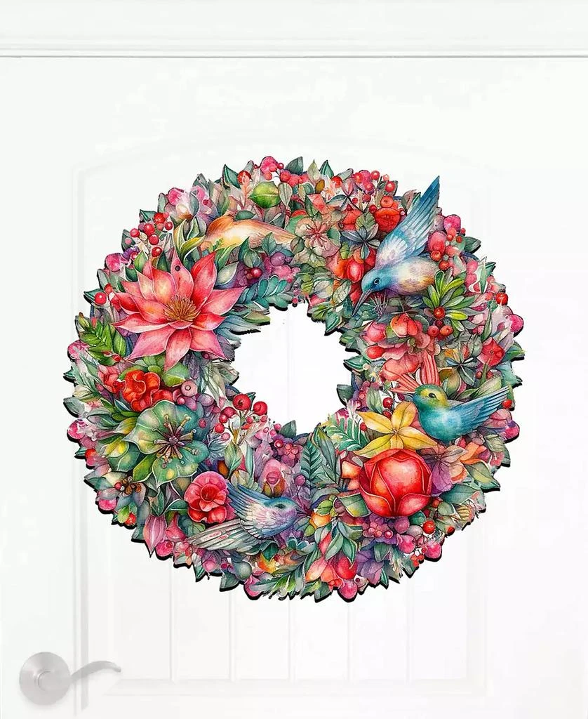 Holiday Wooden Door Decor Wall Decor Summer Blooms Wreath G. DeBrekht 商品