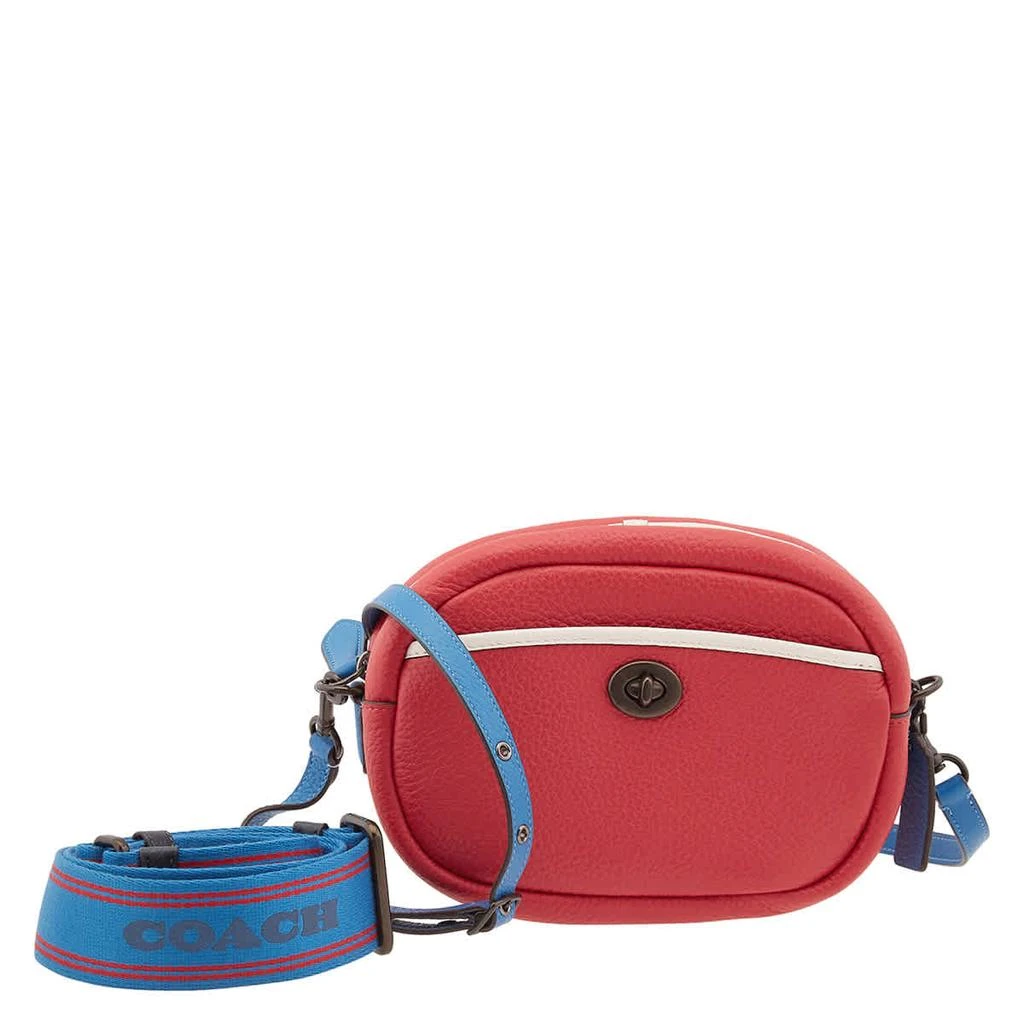 商品Coach|Coach Candy Apple Soft Pebble Leather Colorblock Camera Bag,价格¥1458,第1张图片