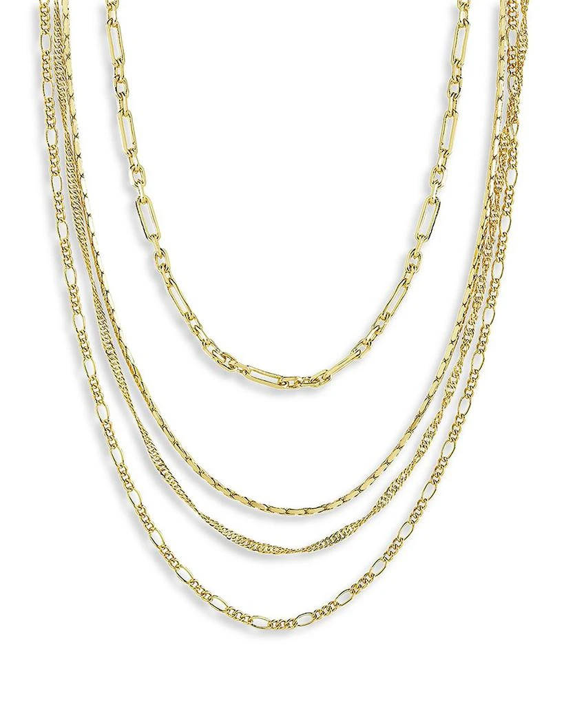 Multi Chain Layered Necklace, 19" 商品