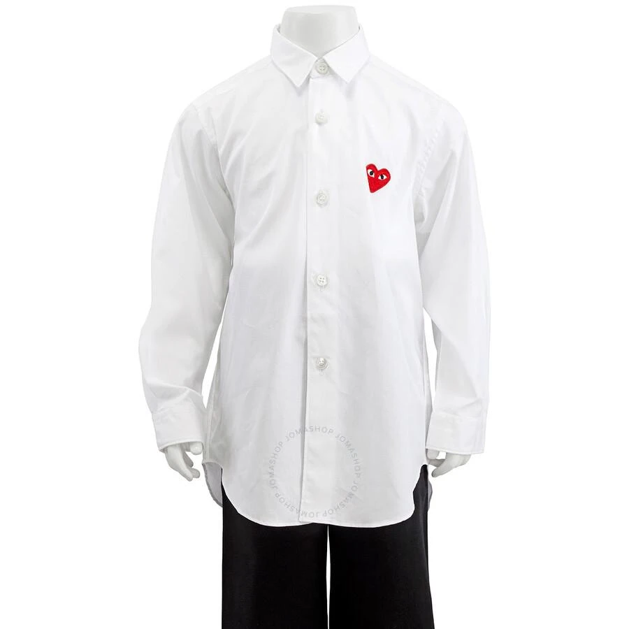 商品Comme des Garcons|Kids Long-sleeve Heart Patch Cotton Shirt,价格¥587,第1张图片