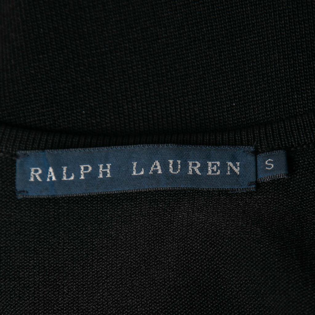 Ralph Lauren Black Knit Logo Crest Embroidered Sleeveless Top S商品第4张图片规格展示