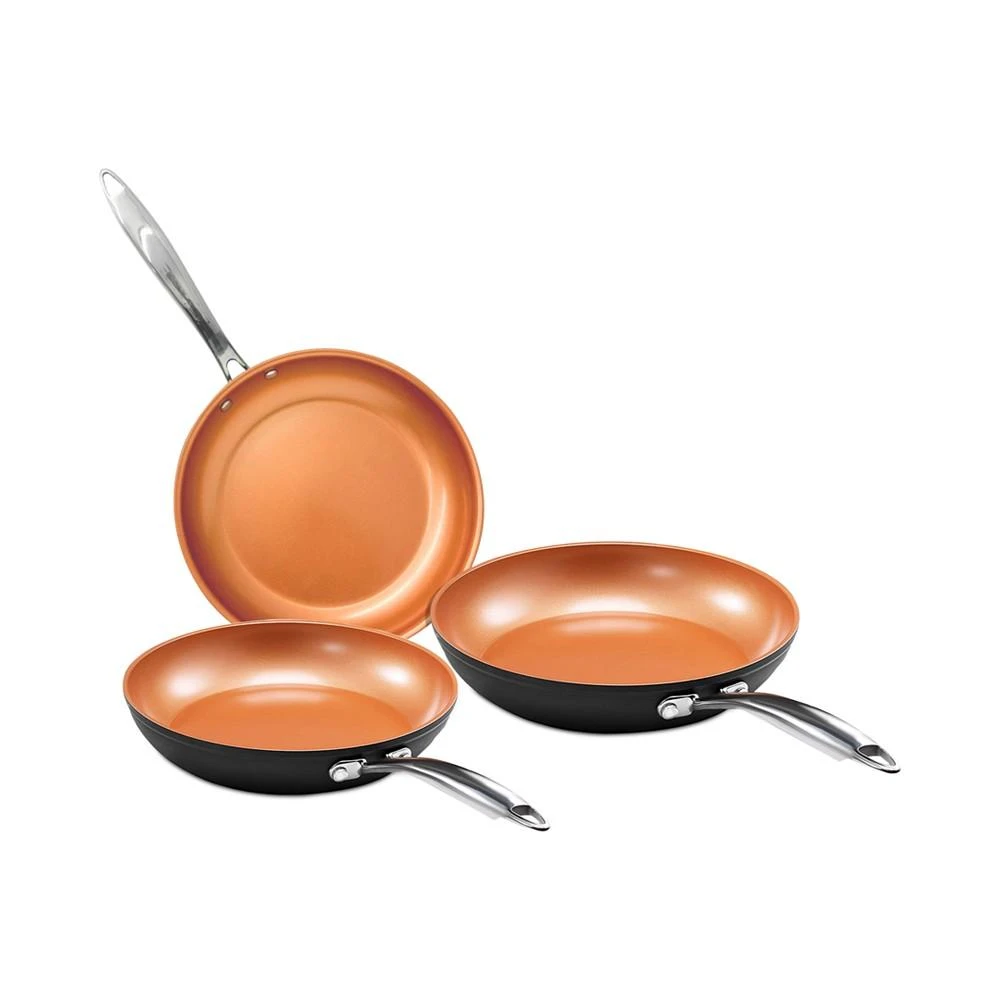 商品Gotham Steel|Pro Hard Anodized Ti-Ceramic Nonstick 3-Pc. Frying Pan Set,价格¥595,第1张图片