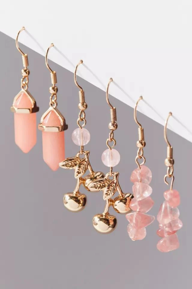 商品Urban Outfitters|Genuine Stone Charm Earring Set,价格¥78,第1张图片