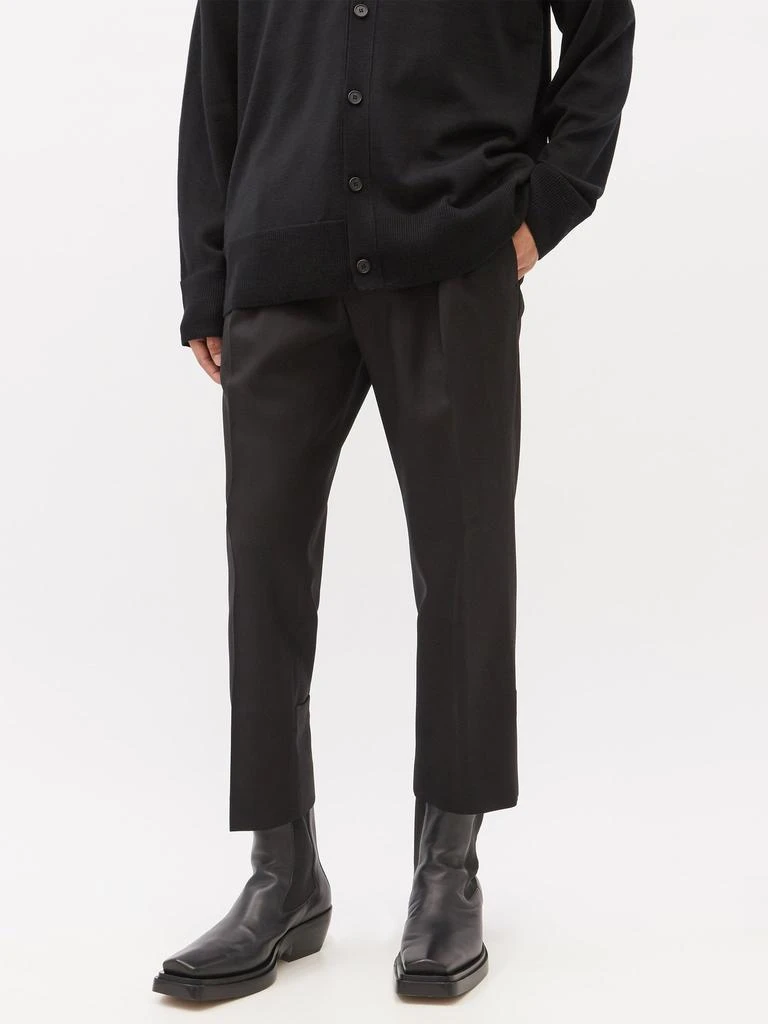 Cropped turn-up wool-twill tailored trousers 商品