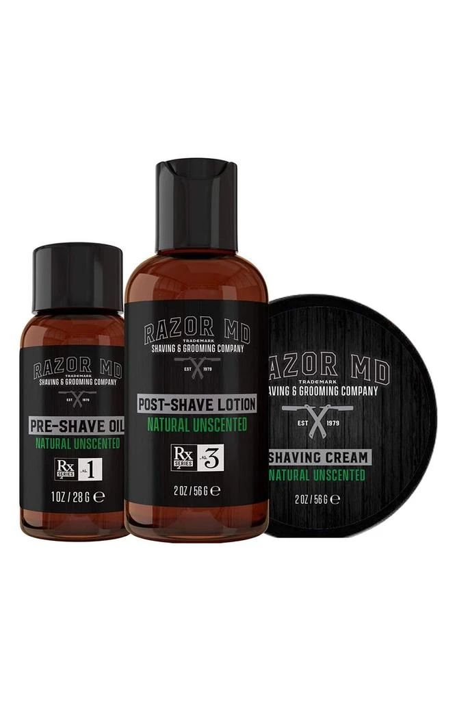 商品Razor MD<sup>®</sup>|Natural Unscented Travel Shave Trio,价格¥246,第1张图片