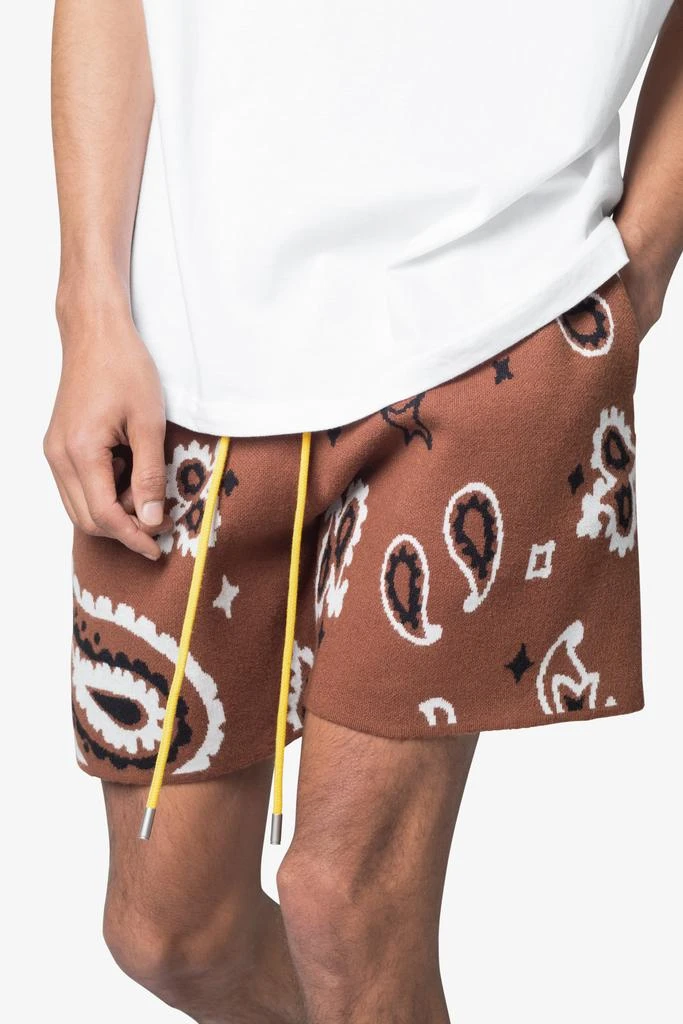 Paisley Knit Shorts - Brown 商品