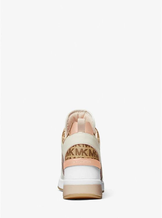 商品Michael Kors|Georgie Color-Block Leather and Logo Jacquard Trainer,价格¥622,第3张图片详细描述