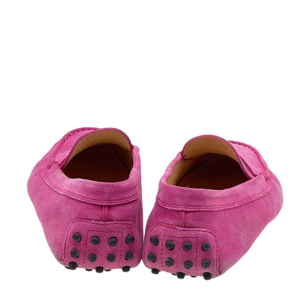 商品[二手商品] Tod's|Tod's Pink Suede Penny Slip Loafers Size 39,价格¥2034,第7张图片详细描述