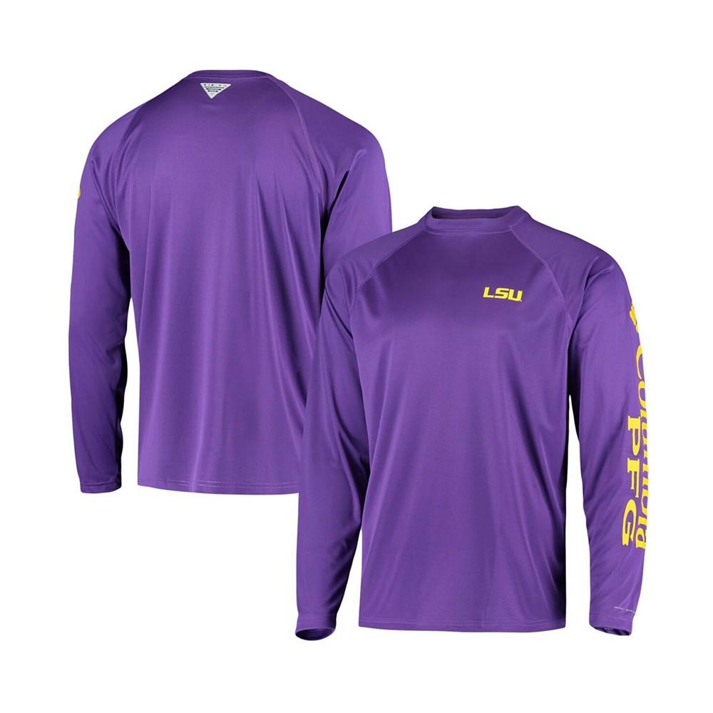 Men's Purple LSU Tigers Terminal Tackle Omni-Shade Long Sleeve T-shirt商品第1张图片规格展示