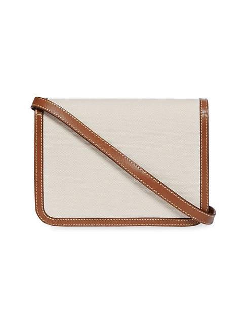 商品Burberry|Small TB Canvas & Leather Shoulder Bag,价格¥16544,第6张图片详细描述