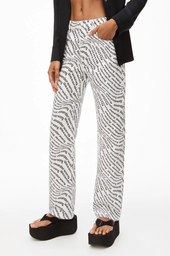 商品Alexander Wang|WAVE LOGO SKATER PANT IN DENIM,价格¥1769,第4张图片详细描述