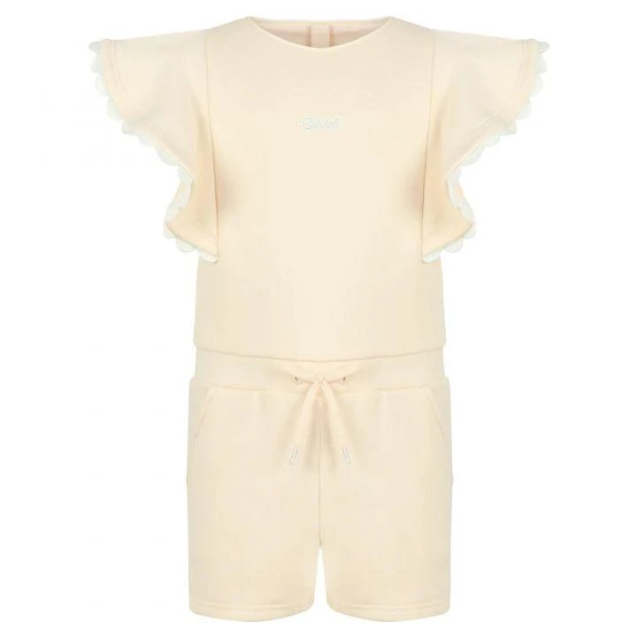 商品Chloé|Pale Pink Scalloped Ruffle Playsuit,价格¥504,第1张图片