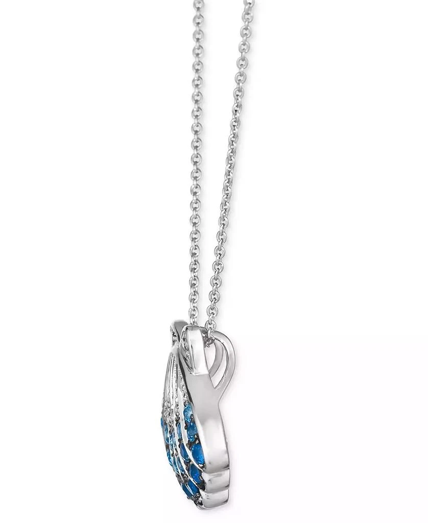 商品Le Vian|Multi-Sapphire (5/8 ct. t.w.) & Nude Diamond (1/20 ct. t.w.) Shell Pendant Necklace in 14k White Gold, 18" + 2" extender,价格¥7329,第2张图片详细描述