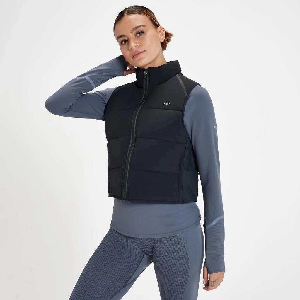 商品The Hut|MP Women's Velocity Cropped Gilet - Black,价格¥383,第1张图片
