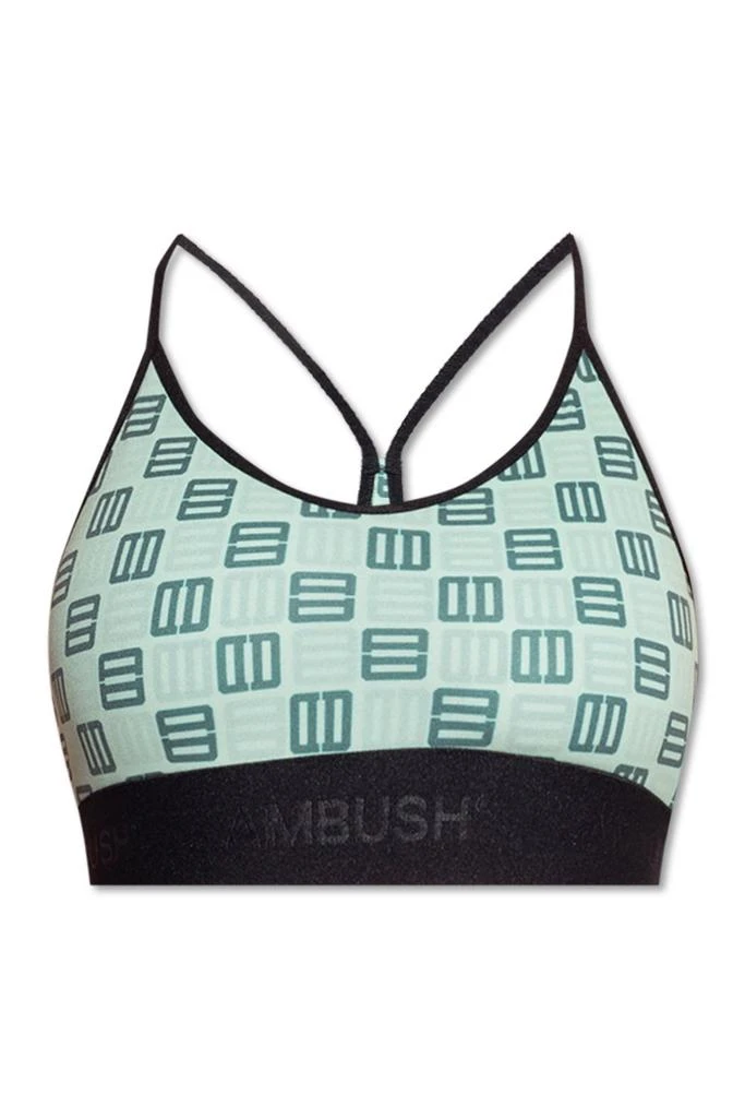 商品Ambush|Ambush Monogram-Print Cropped Bra Top,价格¥1011,第1张图片