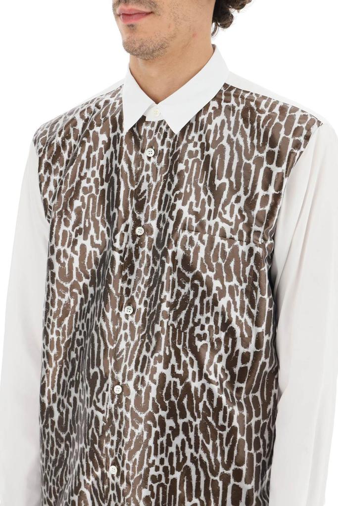 LONG SHIRT WITH LEOPARD TECHNO FABRIC PANEL商品第5张图片规格展示