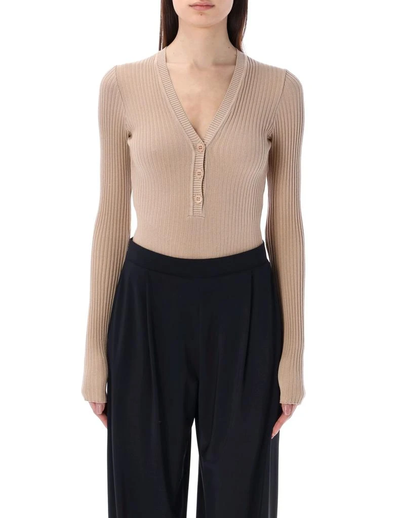 商品ANDREĀDAMO|ANDREĀDAMO Ribbed Knit Bodysuit,价格¥3829,第1张图片