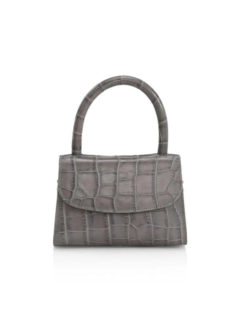 商品by FAR|Mini Croc-Embossed Leather Top Handle Bag,价格¥4196,第1张图片