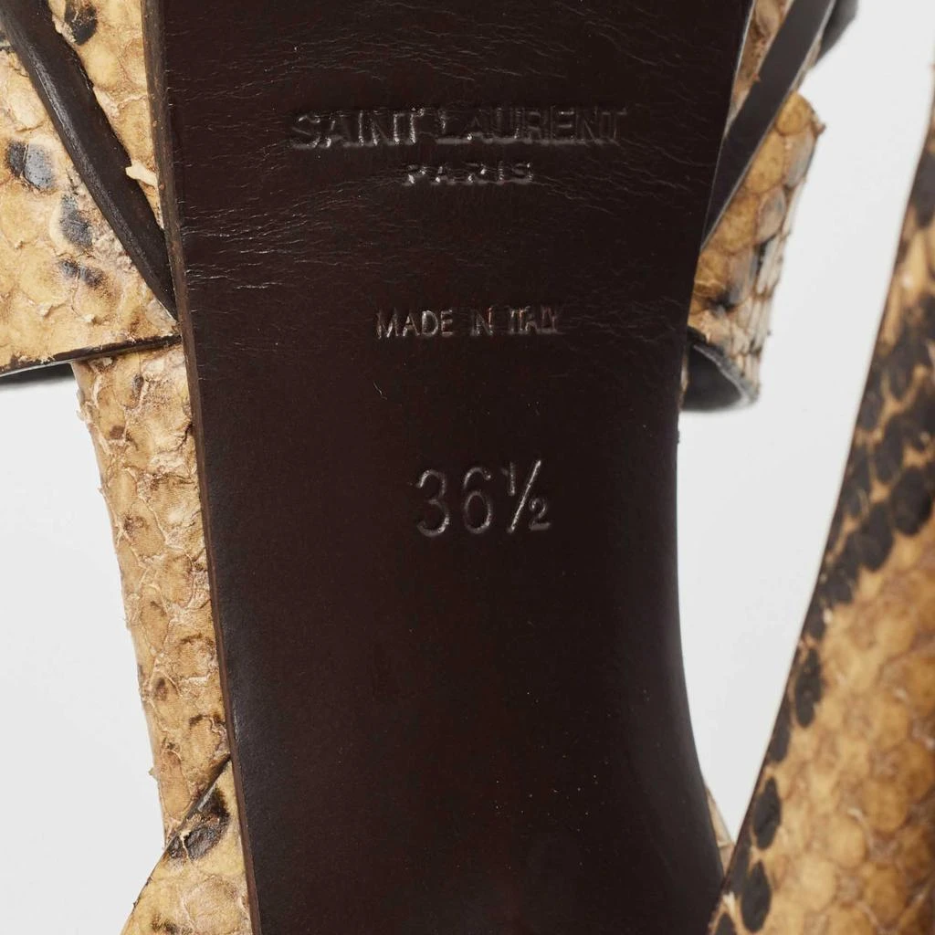 Saint Laurent Two Tone Embossed Snakeskin Tribute Sandals Size 36.5 商品