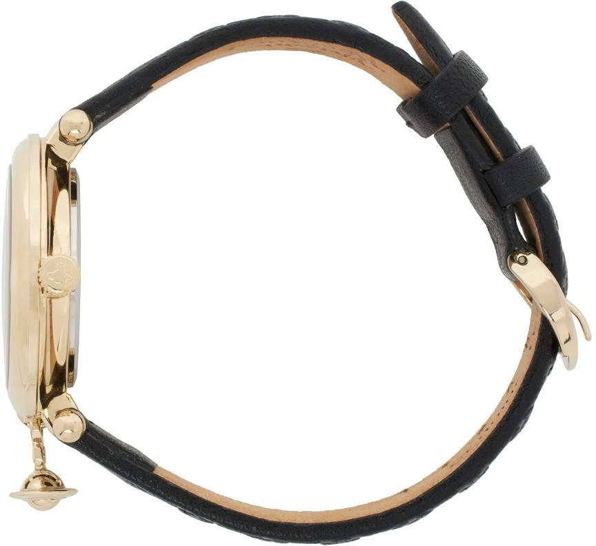 商品Vivienne Westwood|Black & Gold Orb Watch,价格¥2128,第2张图片详细描述