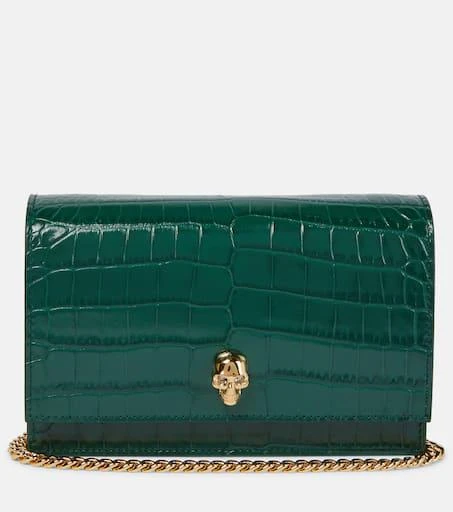 商品Alexander McQueen|Skull Mini leather crossbody bag,价格¥7523,第1张图片