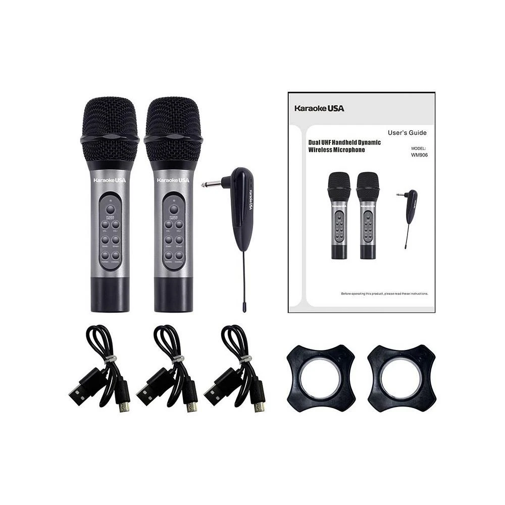 商品Karaoke USA|900MHz Professional Rechargeable Dual UHF Wireless Microphones,价格¥748,第3张图片详细描述