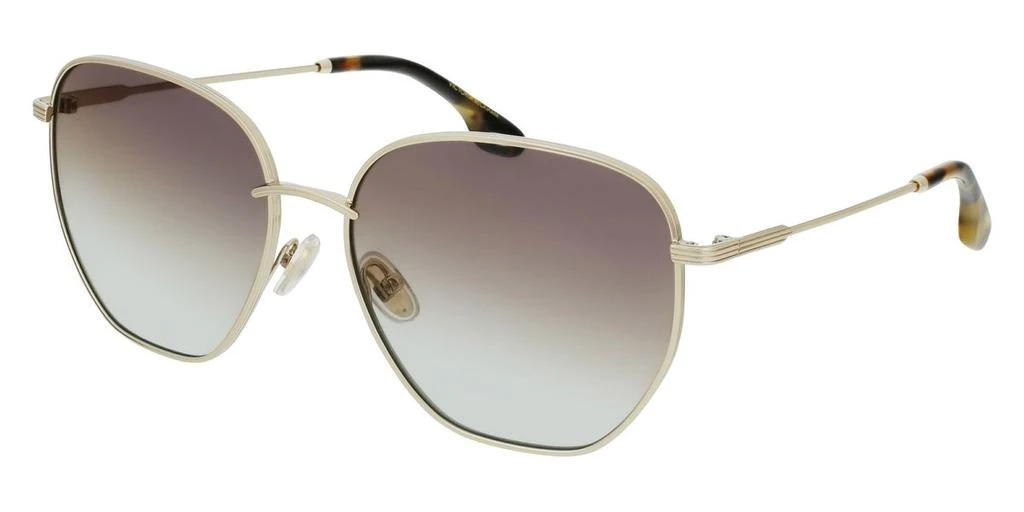 商品Victoria Beckham|Grey Brown Aqua Pilot Ladies Sunglasses VB219S 730 60,价格¥450,第1张图片