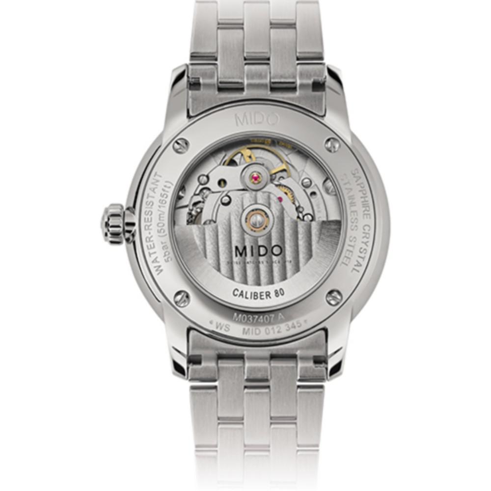 Men's Swiss Automatic Baroncelli II Signature Stainless Steel Bracelet Watch 39mm商品第2张图片规格展示