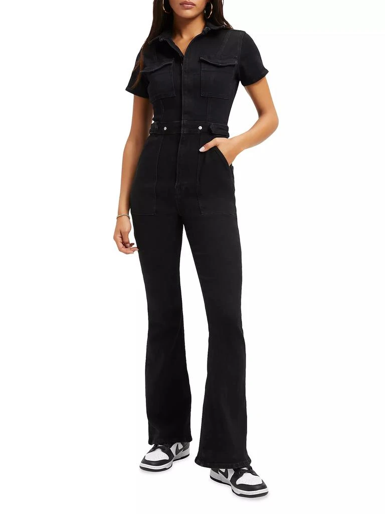 商品Good American|Fit For Success Bootcut Jumpsuit,价格¥672,第2张图片详细描述
