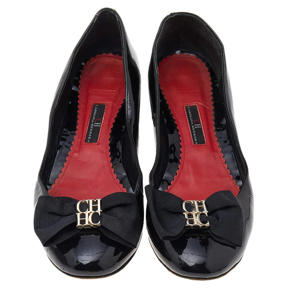 商品[二手商品] Carolina Herrera|CH Carolina Herrera Black Patent Leather Bow Pumps Size 40,价格¥1814,第3张图片详细描述