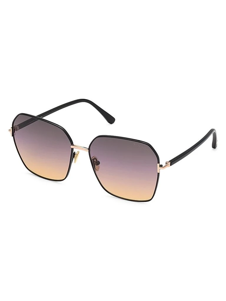 商品Tom Ford|Claudia 2 62MM Square Sunglasses,价格¥3809,第2张图片详细描述