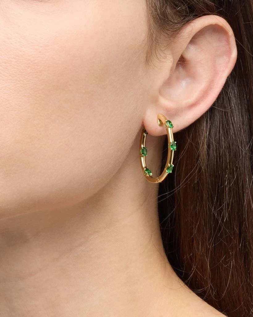 商品Etho Maria|Dolce 18K Yellow Gold Tsavorite Hoop Earrings,价格¥32426,第2张图片详细描述