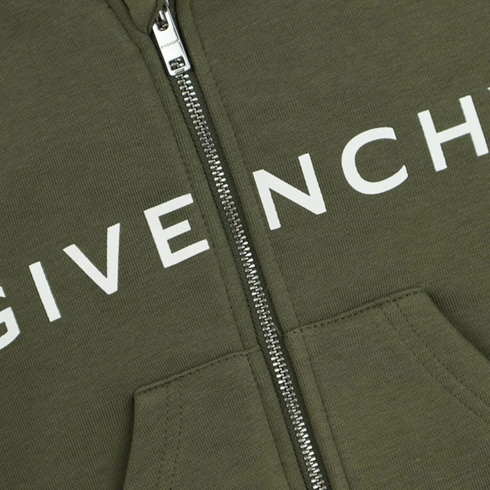 商品Givenchy|Khaki Baby Hooded Zip Up,价格¥743,第2张图片详细描述