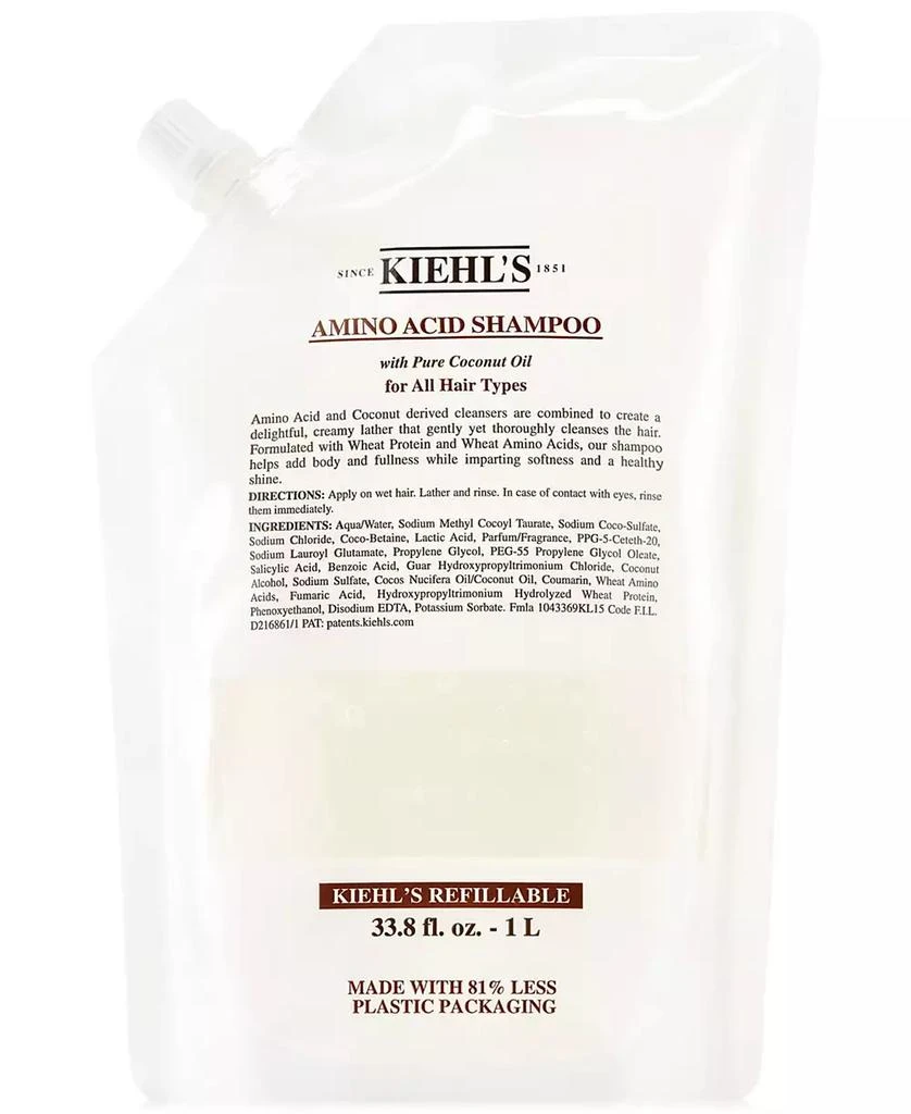 商品Kiehl's|Amino Acid Shampoo Refill, 33.8-oz.,价格¥448,第1张图片