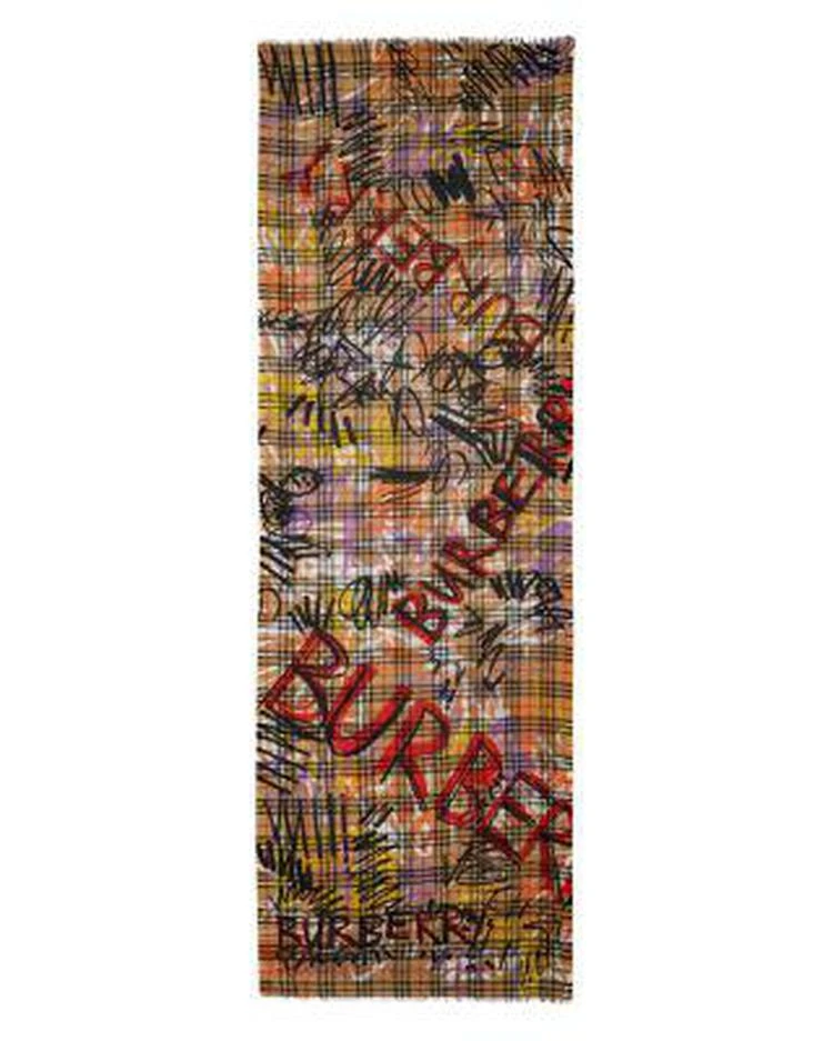 商品Burberry|Marker Printed Vintage Check Gauze Scarf ,价格¥2743,第3张图片详细描述